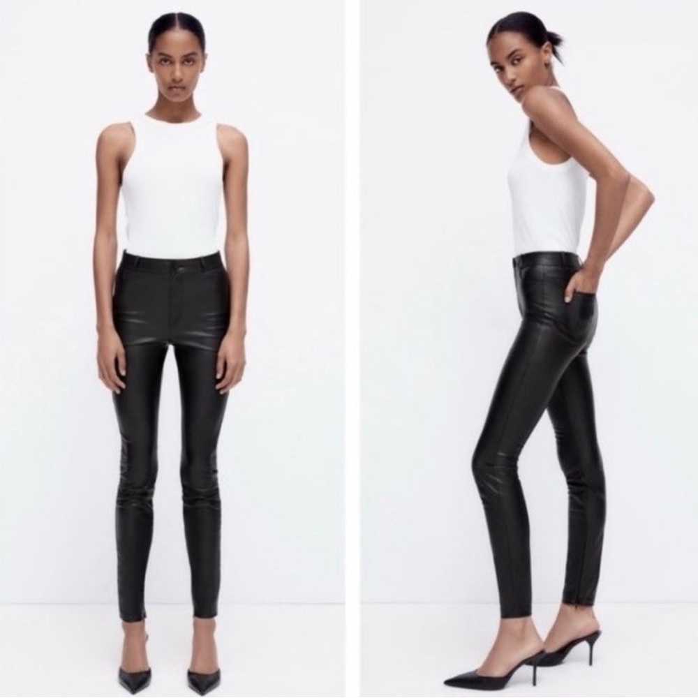 •HP• Zara High Waisted Faux Leather Leggings - Picture 10 of 11